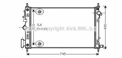 AVA QUALITY COOLING ol2470 -  Радиатор, охлаждение двигателя